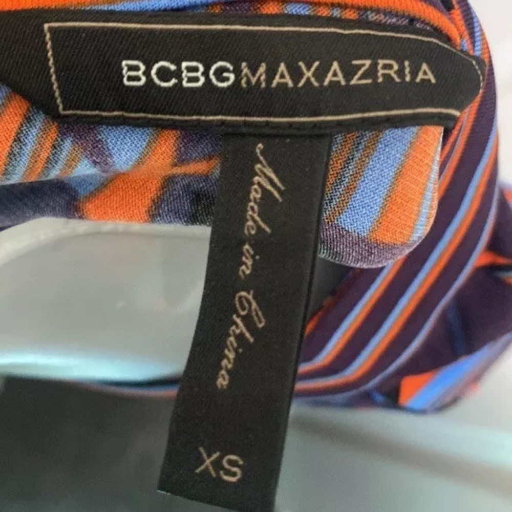 Bcbgmaxazria Multicolor Patterned Wrap Dress Size… - image 6